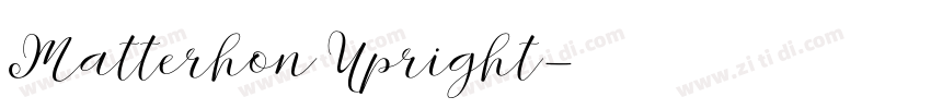 Matterhon Upright字体转换